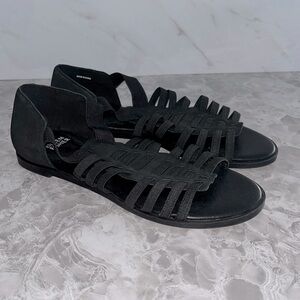 Eileen fisher Rato black strappy sandals sz 6